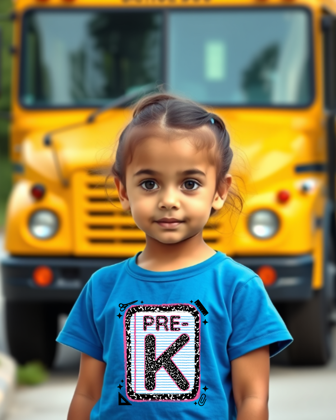 Pre-Kindergarten Girls Back to School Shirt ā Leopard Print Notebook Graphic Tee