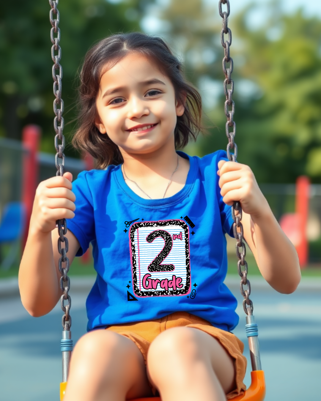 2nd Grade Girls Back to School Shirt – Leopard Print Notebook Graphic Tee
