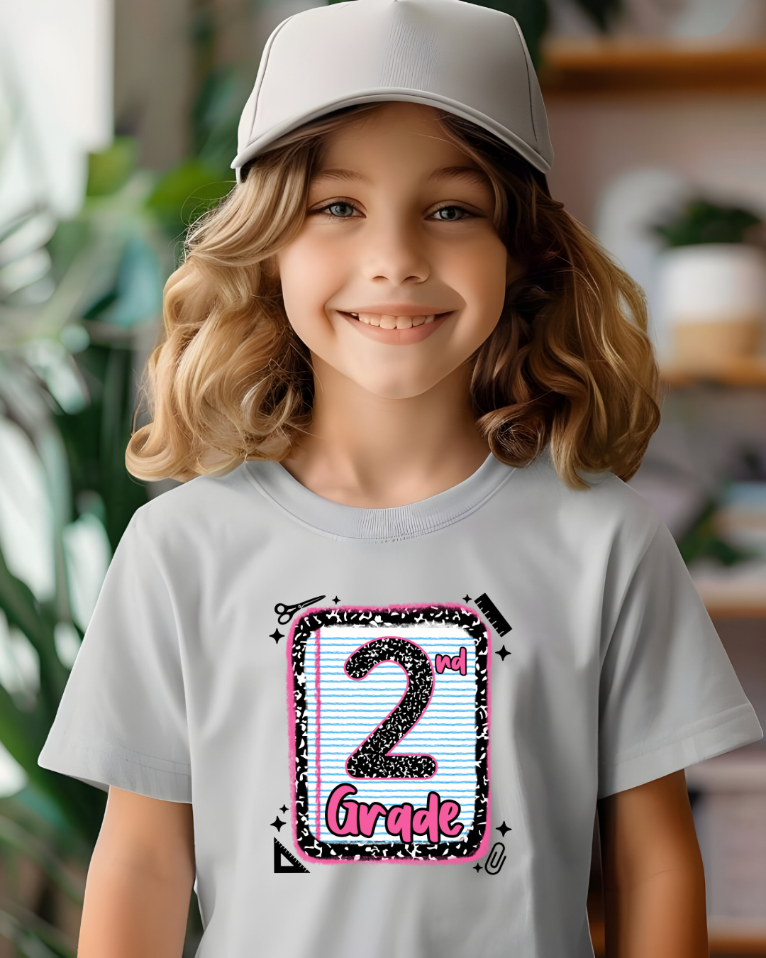 2nd Grade Girls Back to School Shirt – Leopard Print Notebook Graphic Tee