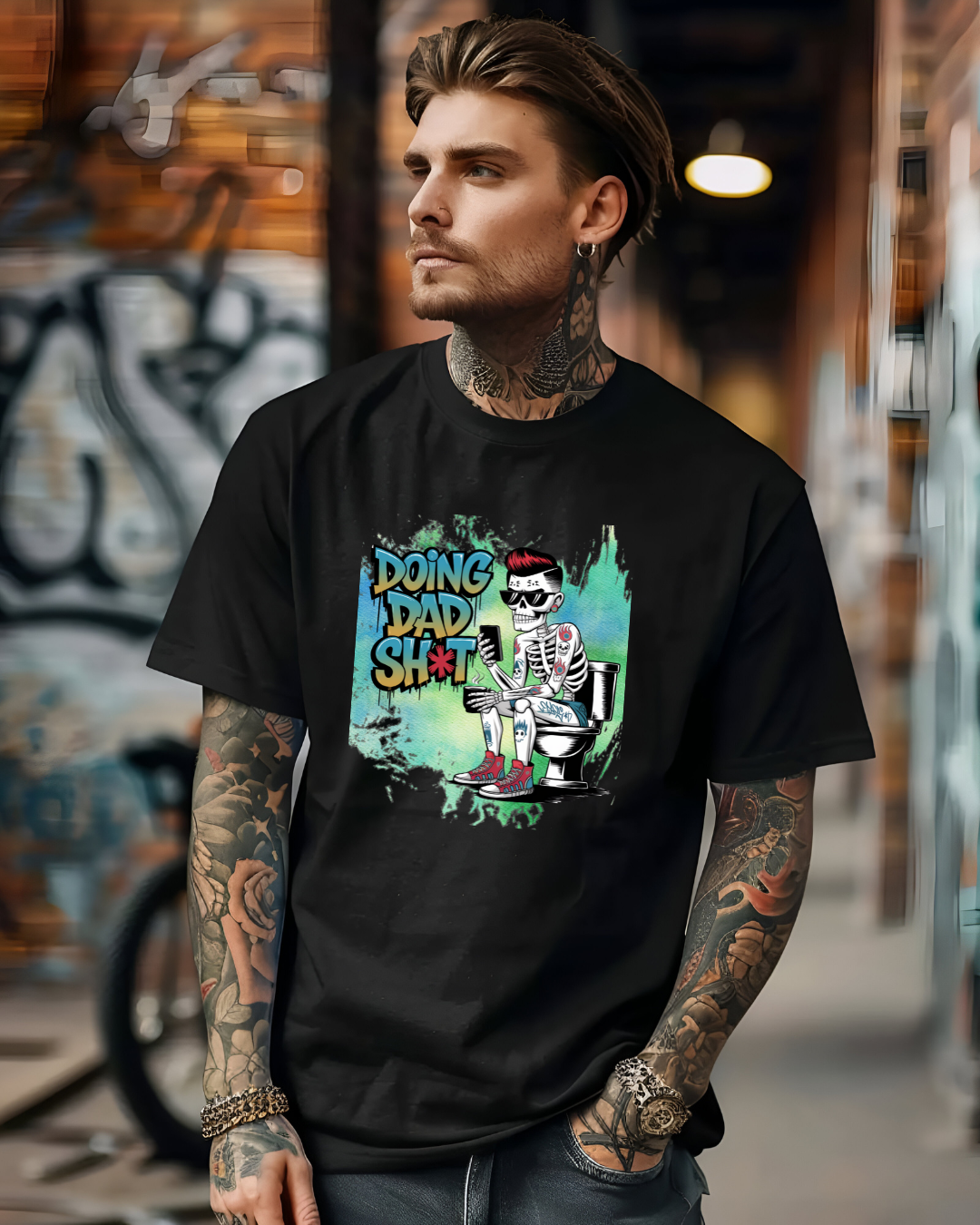 Doing Dad Sh*t” Skeleton Tee – Funny Dad Shirt