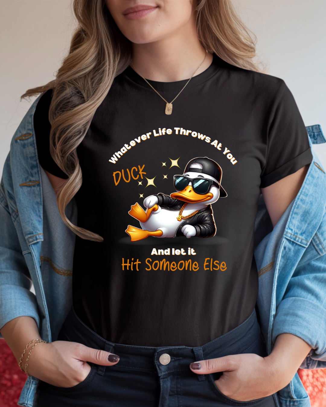 Duck Humor Unisex Tee - Everyday Comfort (white text)