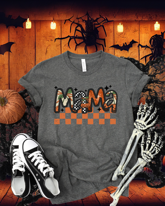 Checkered Mama Halloween Tee - Designs By Dice