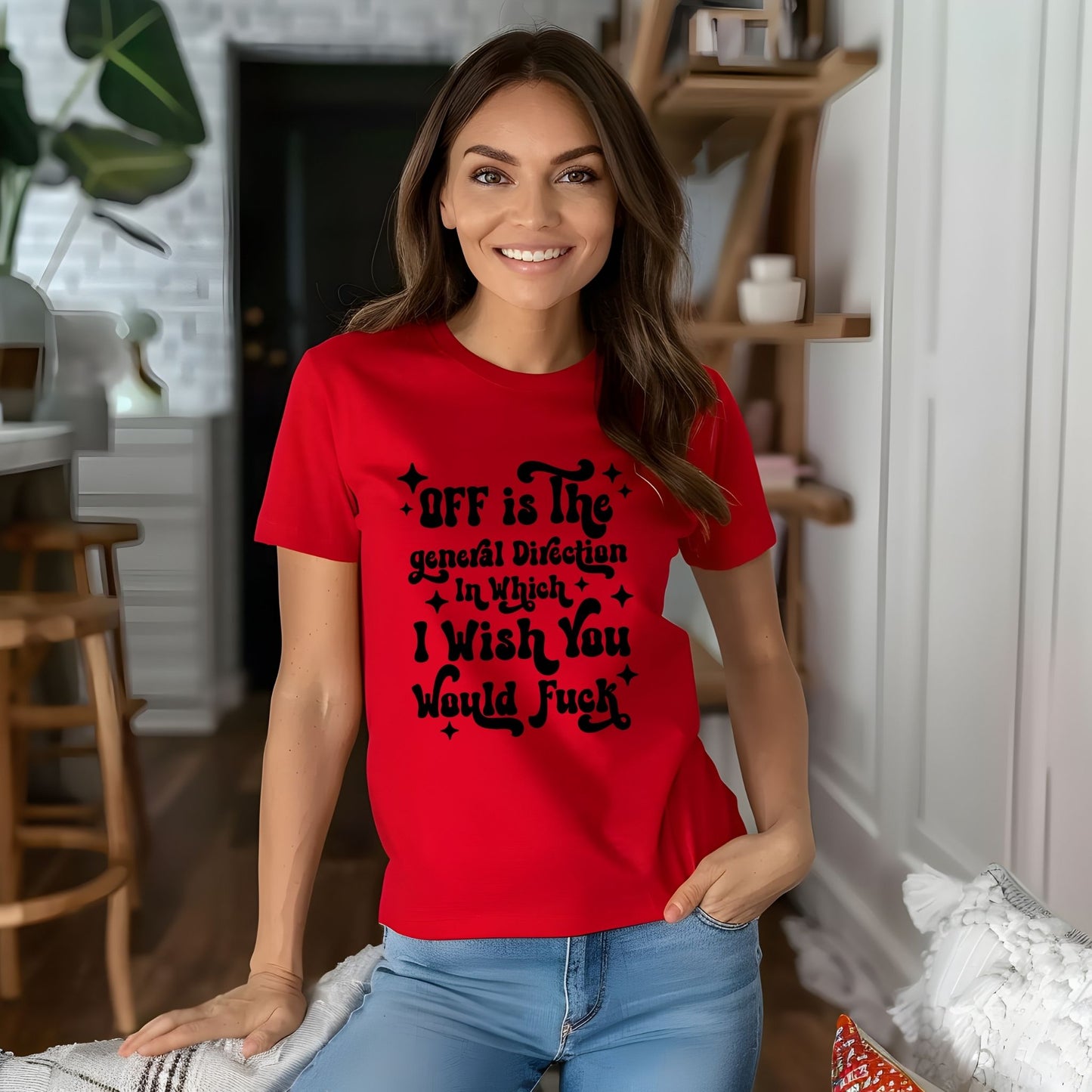 Sarcastic Funny Quote T-Shirt – Off Is the Direction I Wish You Would F* Graphic Tee