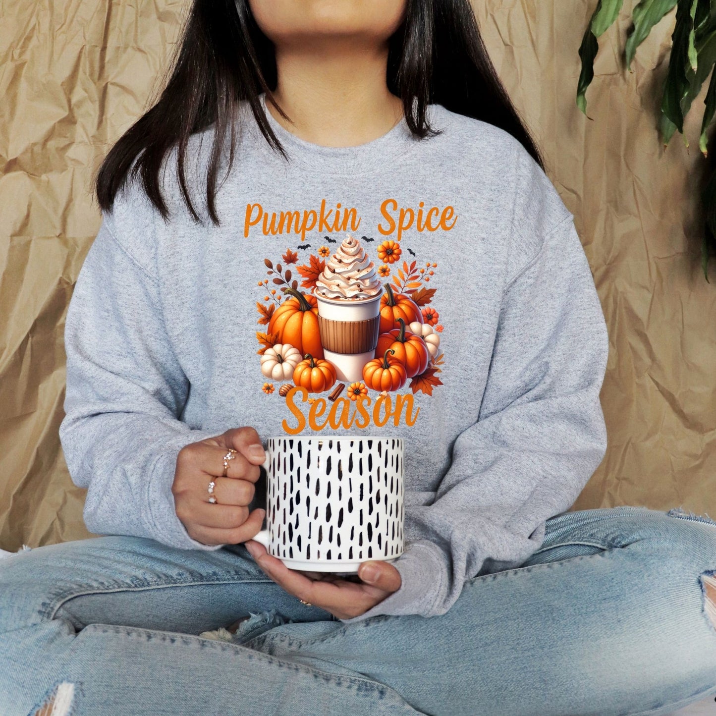 Pumpkin Spice Season Sweatshirt – Cozy Fall Gildan Crewneck for Autumn Lovers
