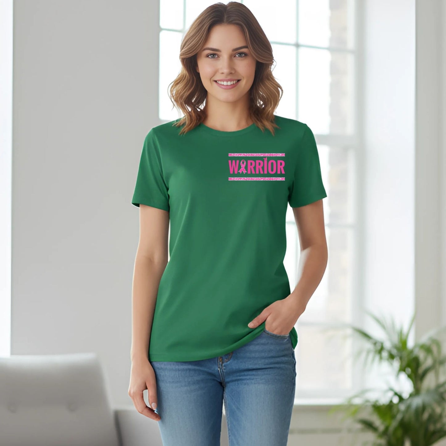 Tackle Cancer Warrior T-Shirt – Breast Cancer Awareness Football Graphic Tee