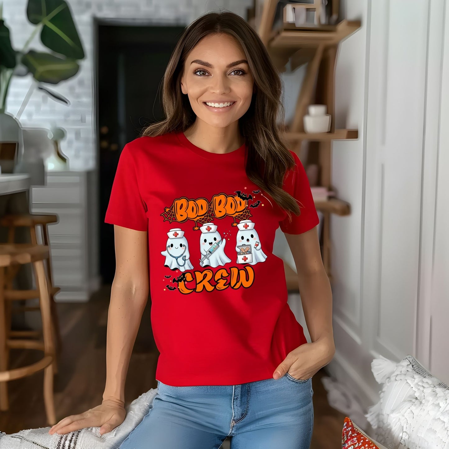 Boo Boo Crew Halloween T-Shirt ā Cute Nurse Ghost Medical Team Graphic Tee