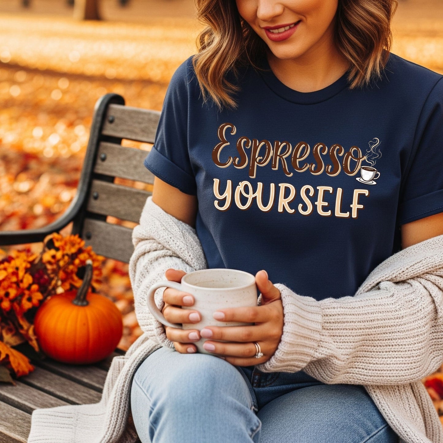 Espresso Yourself Coffee T-Shirt – Funny Caffeine Lover Graphic Tee