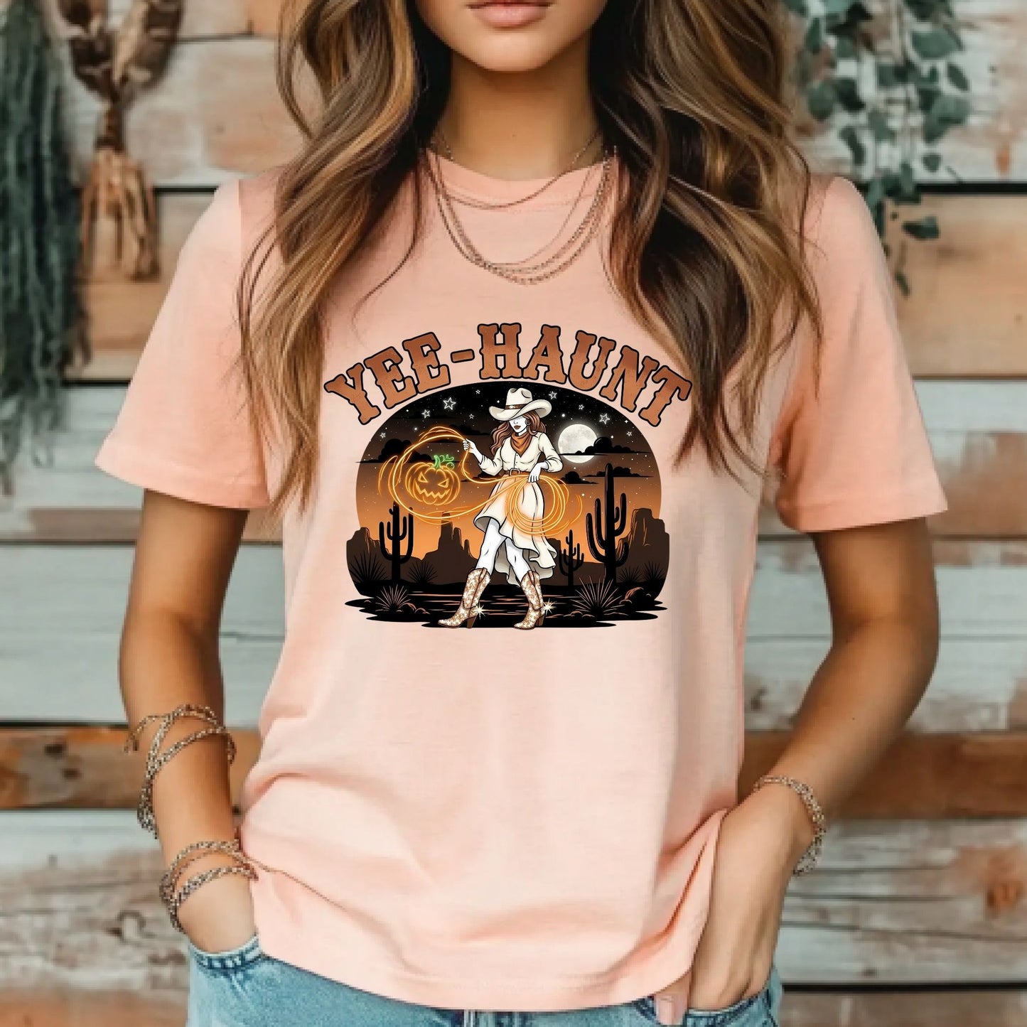 Yee-Haunt – Western Cowgirl Halloween T-Shirt