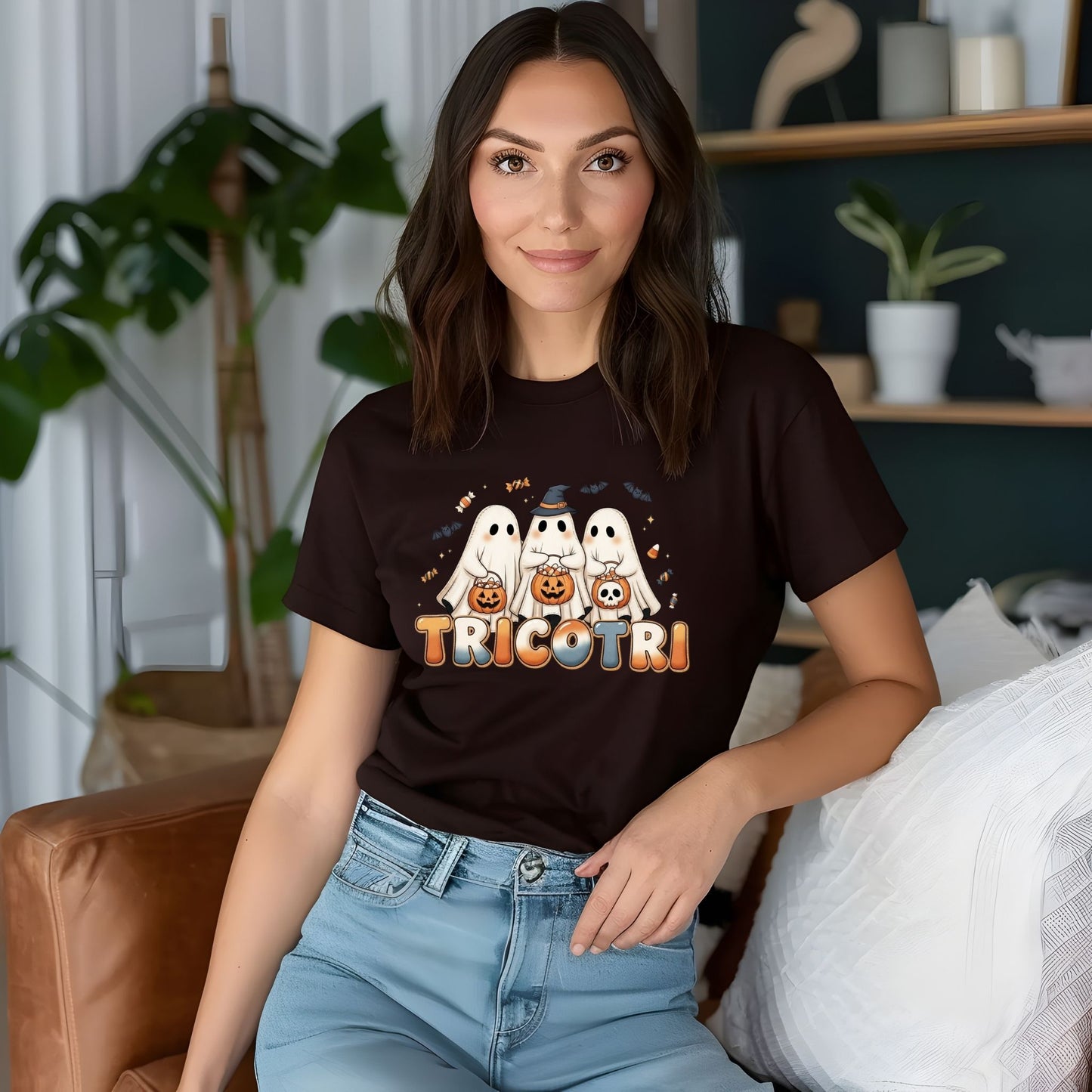 TricoTri Halloween Ghost T-Shirt – Cute Spanish Trick or Treat Graphic Tee