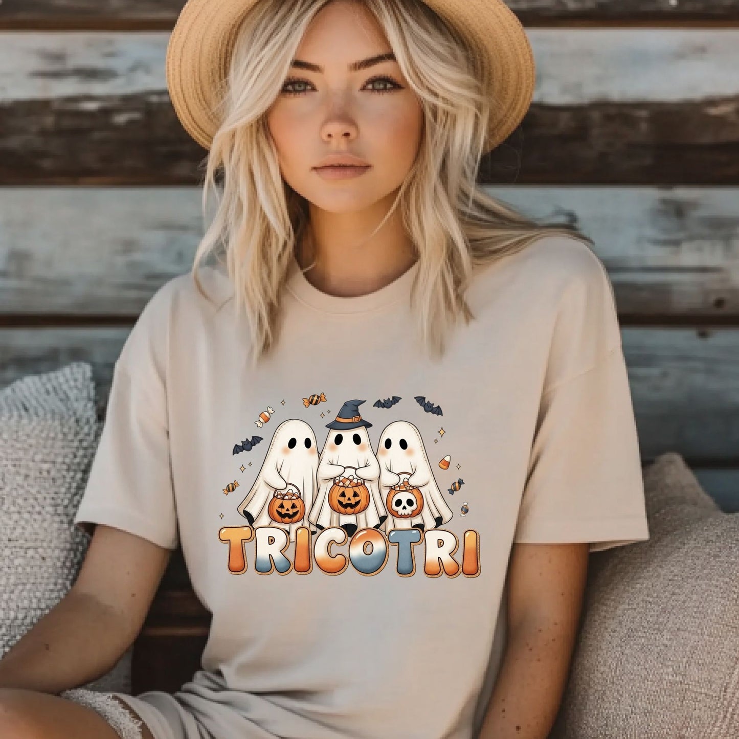 TricoTri Halloween Ghost T-Shirt – Cute Spanish Trick or Treat Graphic Tee