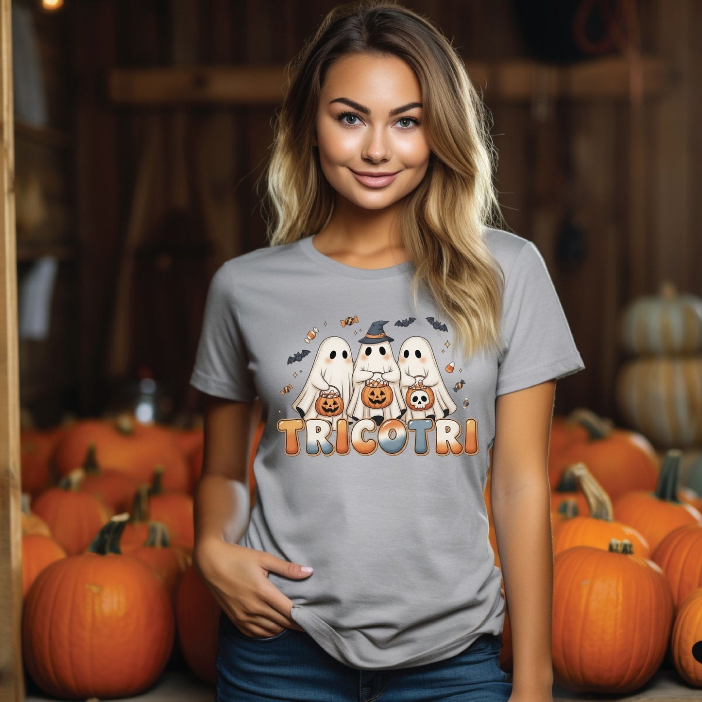TricoTri Halloween Ghost T-Shirt – Cute Spanish Trick or Treat Graphic Tee