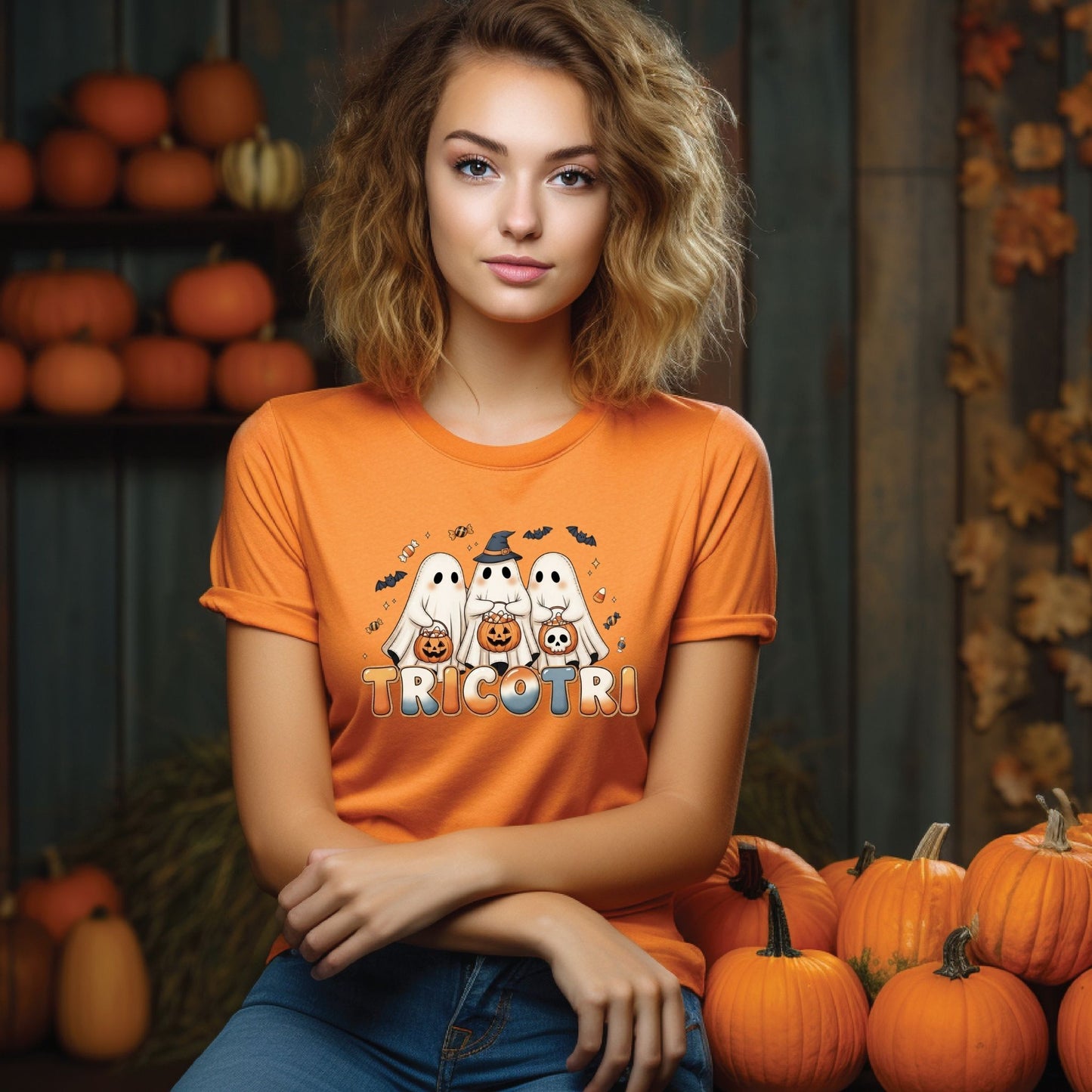 TricoTri Halloween Ghost T-Shirt – Cute Spanish Trick or Treat Graphic Tee
