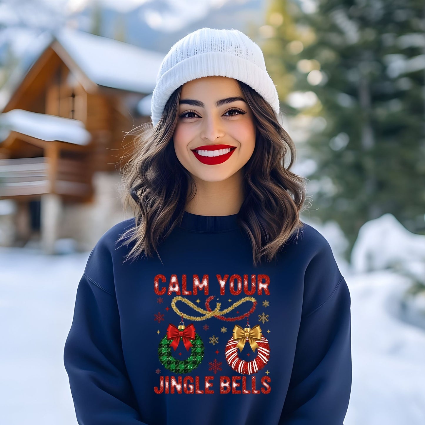 Calm Your Jingle Bells Christmas Crewneck Sweatshirt