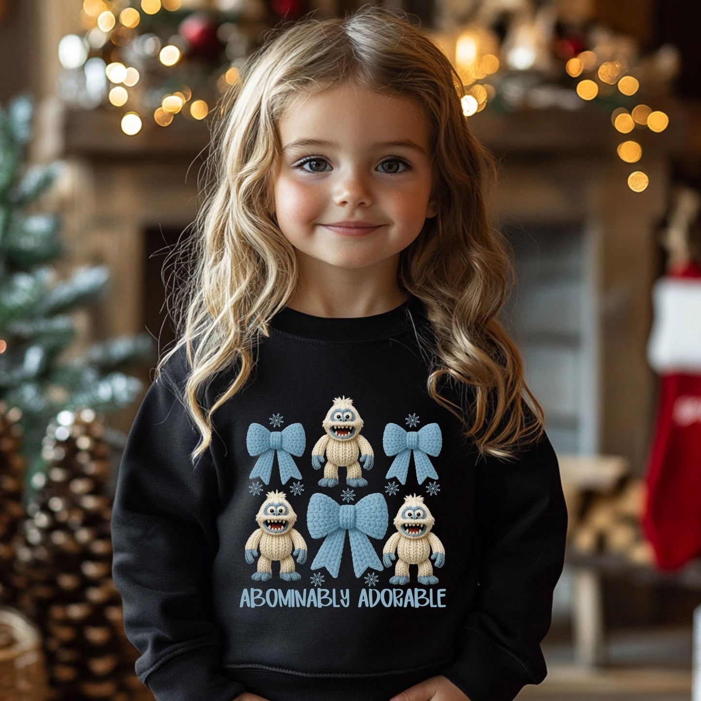Abominably Adorable Toddler Crewneck | Cute Yeti Christmas Sweater | Cozy Winter Outfit for Kids