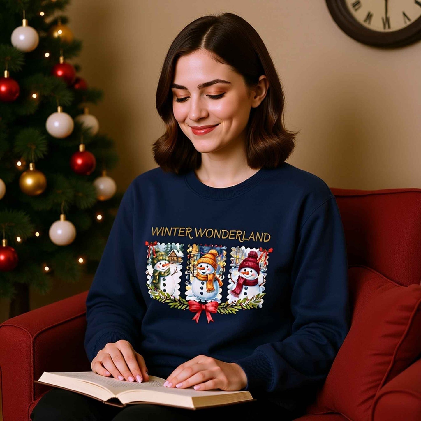 Winter Wonderland Crewneck Sweatshirt | Cozy Snowman Christmas Sweater for Women & Men | Festive Holiday Pullover