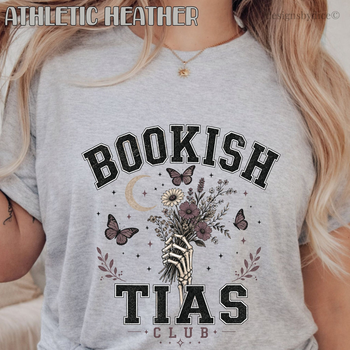 Bookish Tias Club floral book lover graphic tee