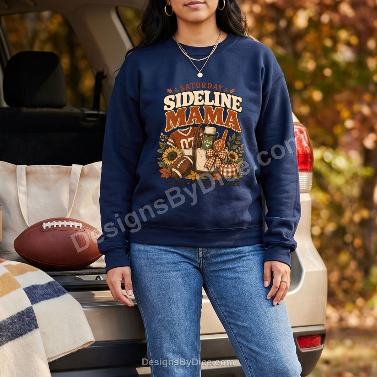 Saturday Sideline Mama Football Mom Sweatshirt