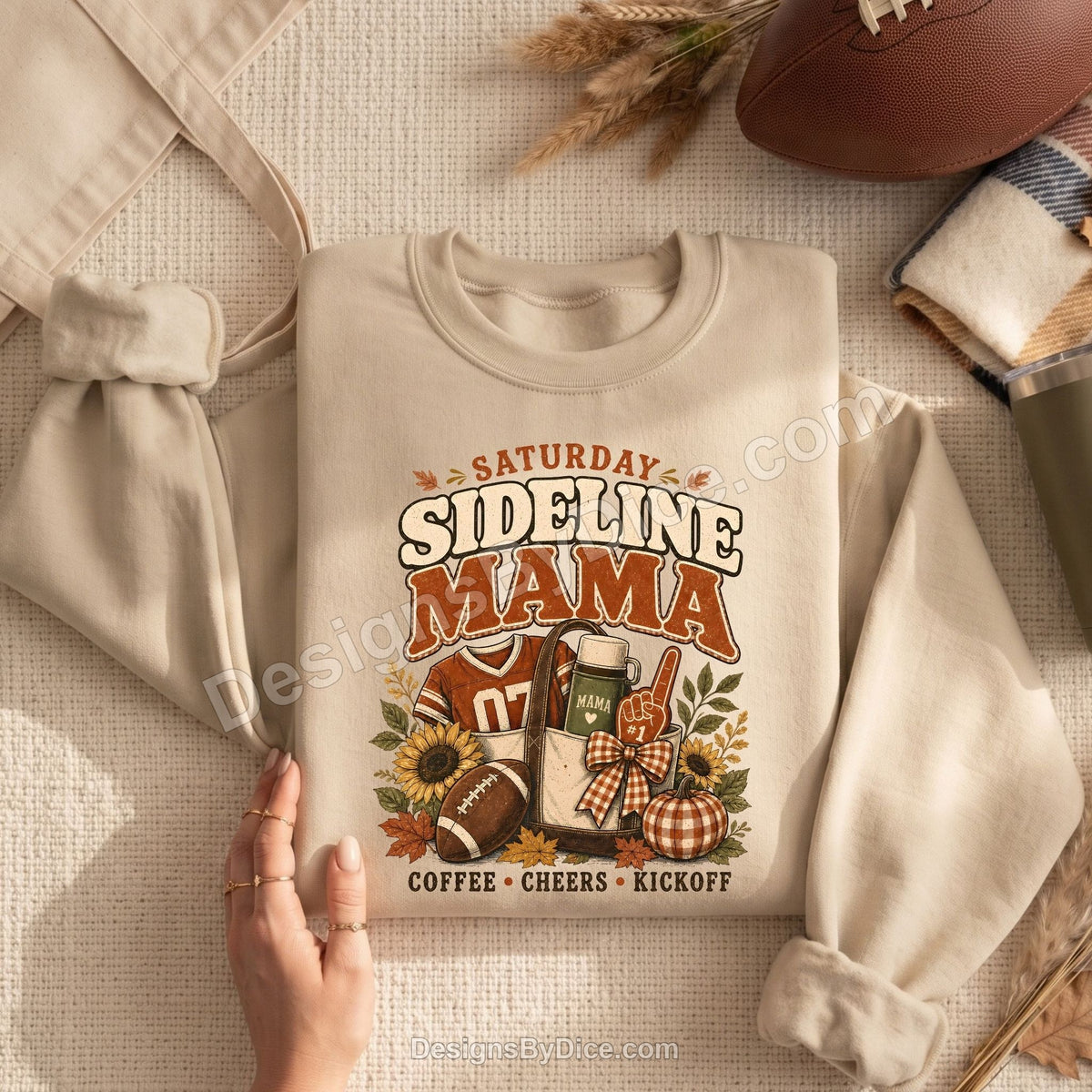 Saturday Sideline Mama Football Mom Sweatshirt
