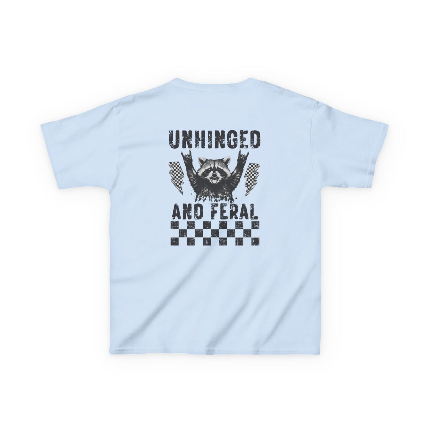 Unhinged & Feral Raccoon big Kids Tee