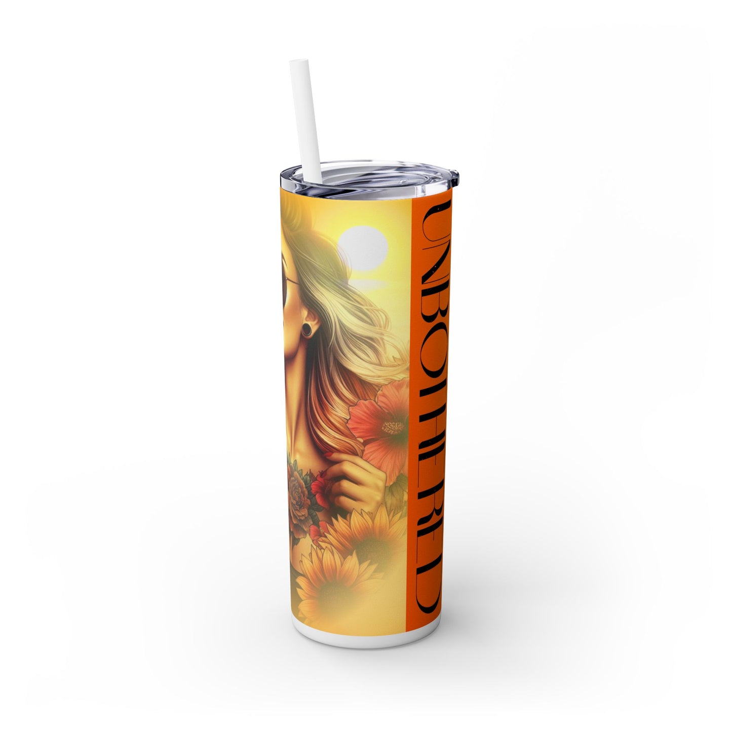 Bold Tattooed Beauty | Unbothered Skinny Tumbler with Straw, 20oz