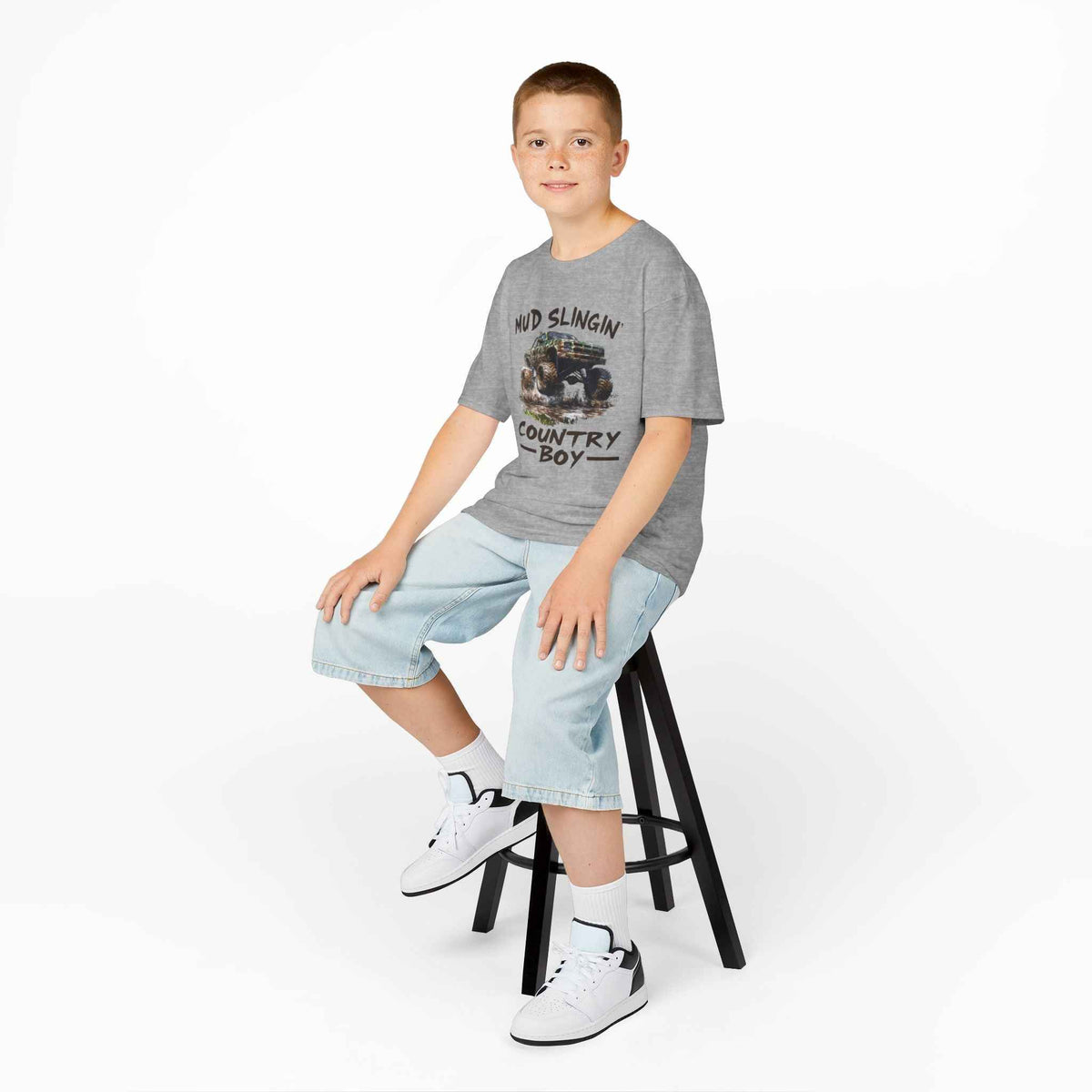 Mud Slingin' Country Boy Kids Tee