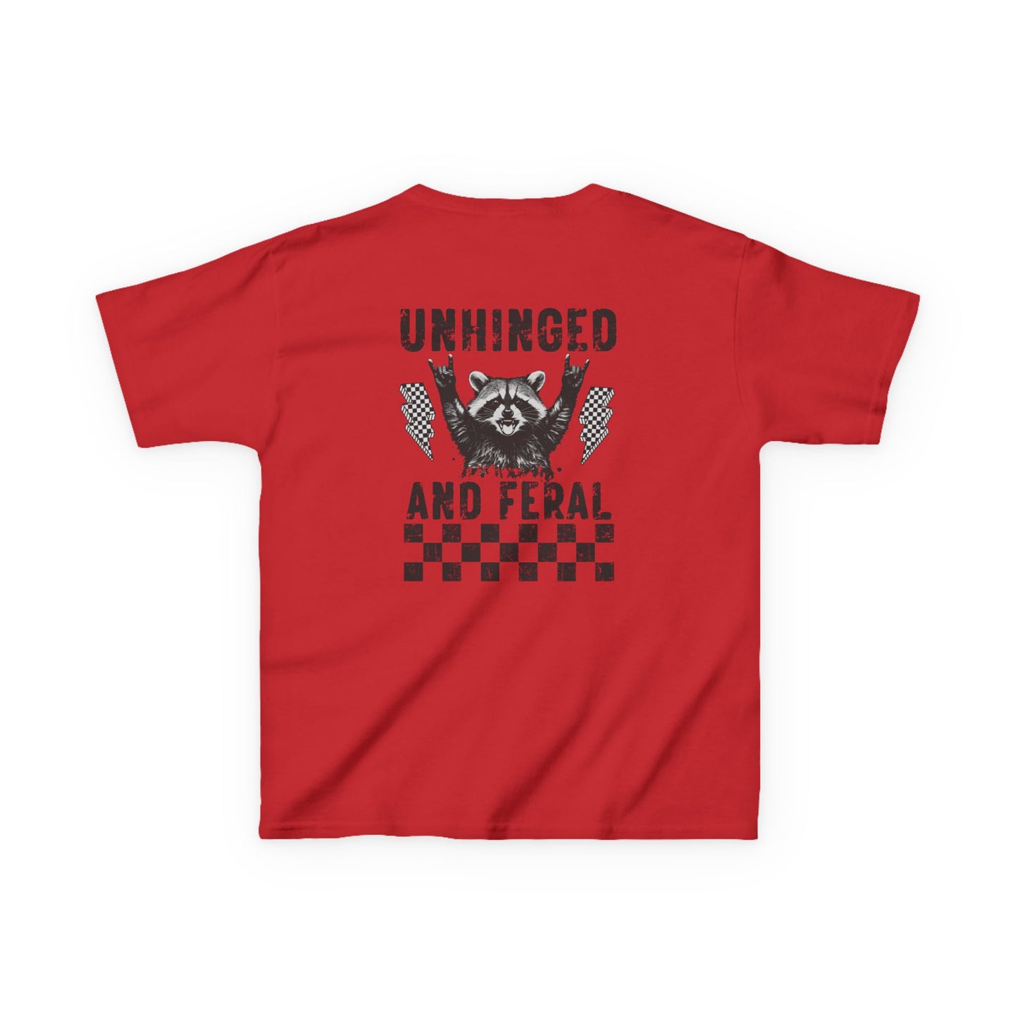 Unhinged & Feral Raccoon big Kids Tee