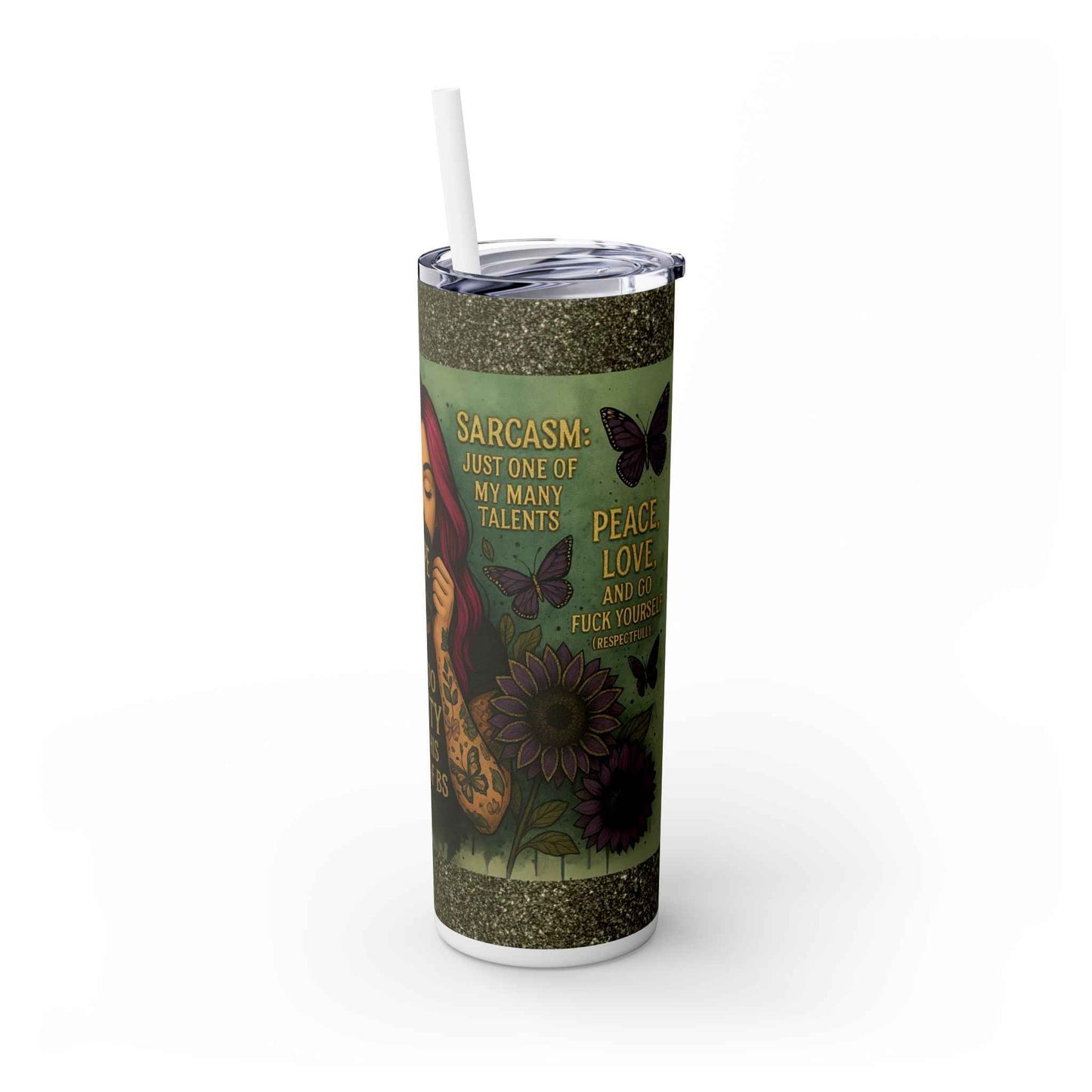 Chic 20oz Skinny Tumbler with Straw