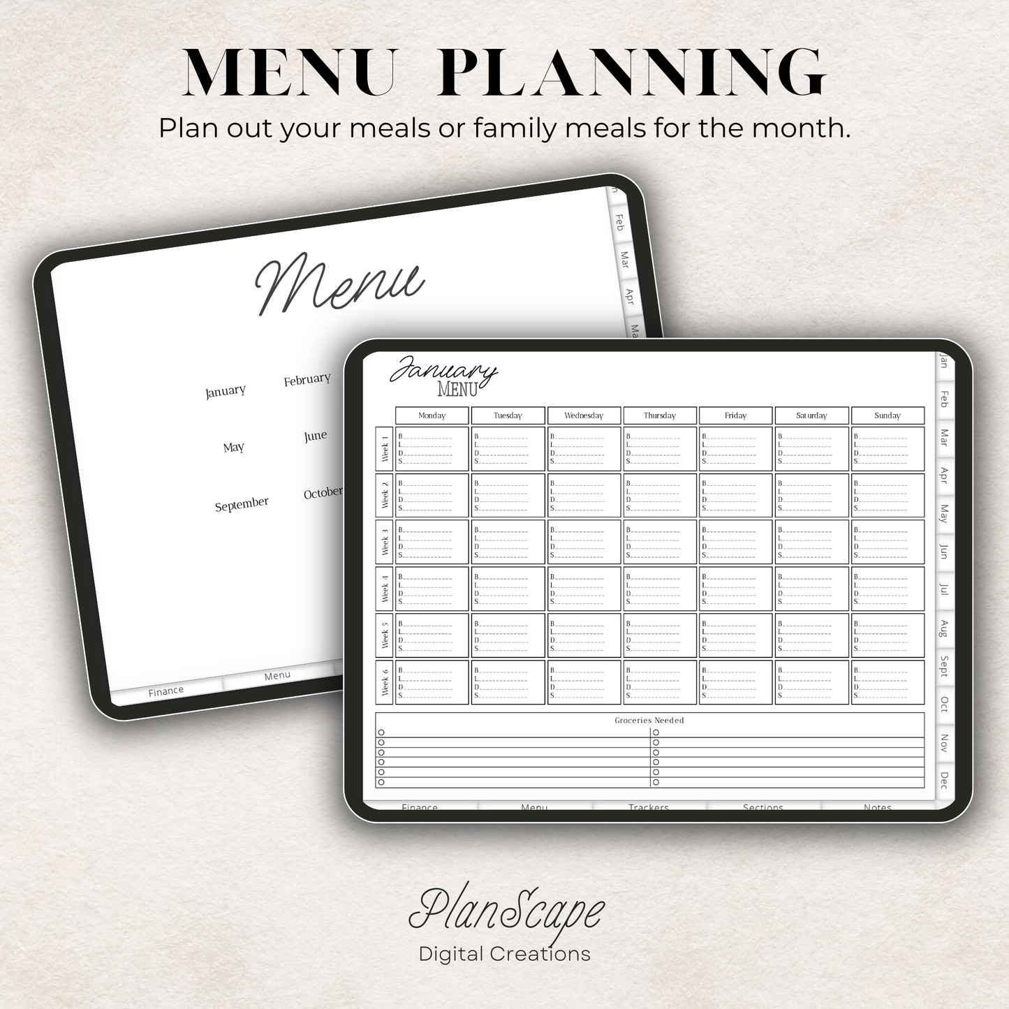 Minimalist Digital Planner: Undated, Hyperlinked Navigation