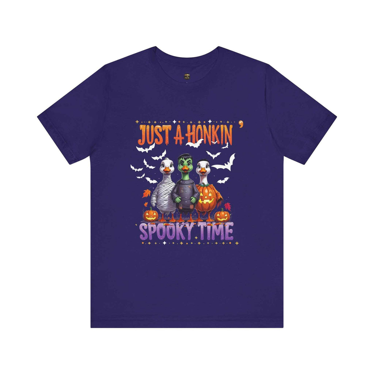 Just a Honkin’ Spooky Time Halloween T-shirt with white bats