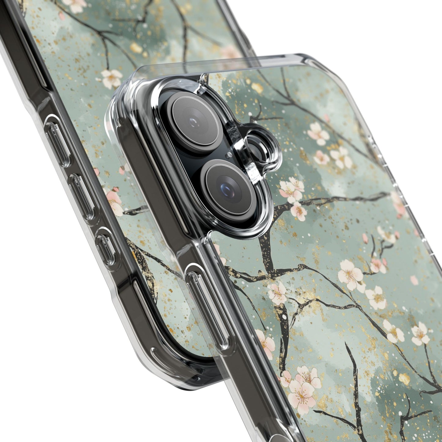 Floral Phone Case, Clear Impact Case, Nature Inspired Design