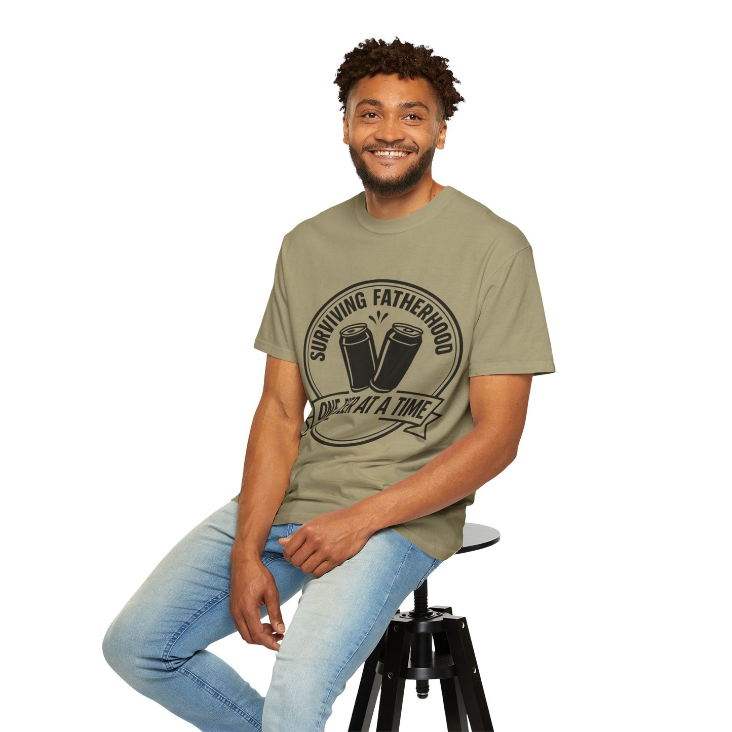 Surviving Fatherhood T-Shirt - Unisex Funny Beer Graphic Tee