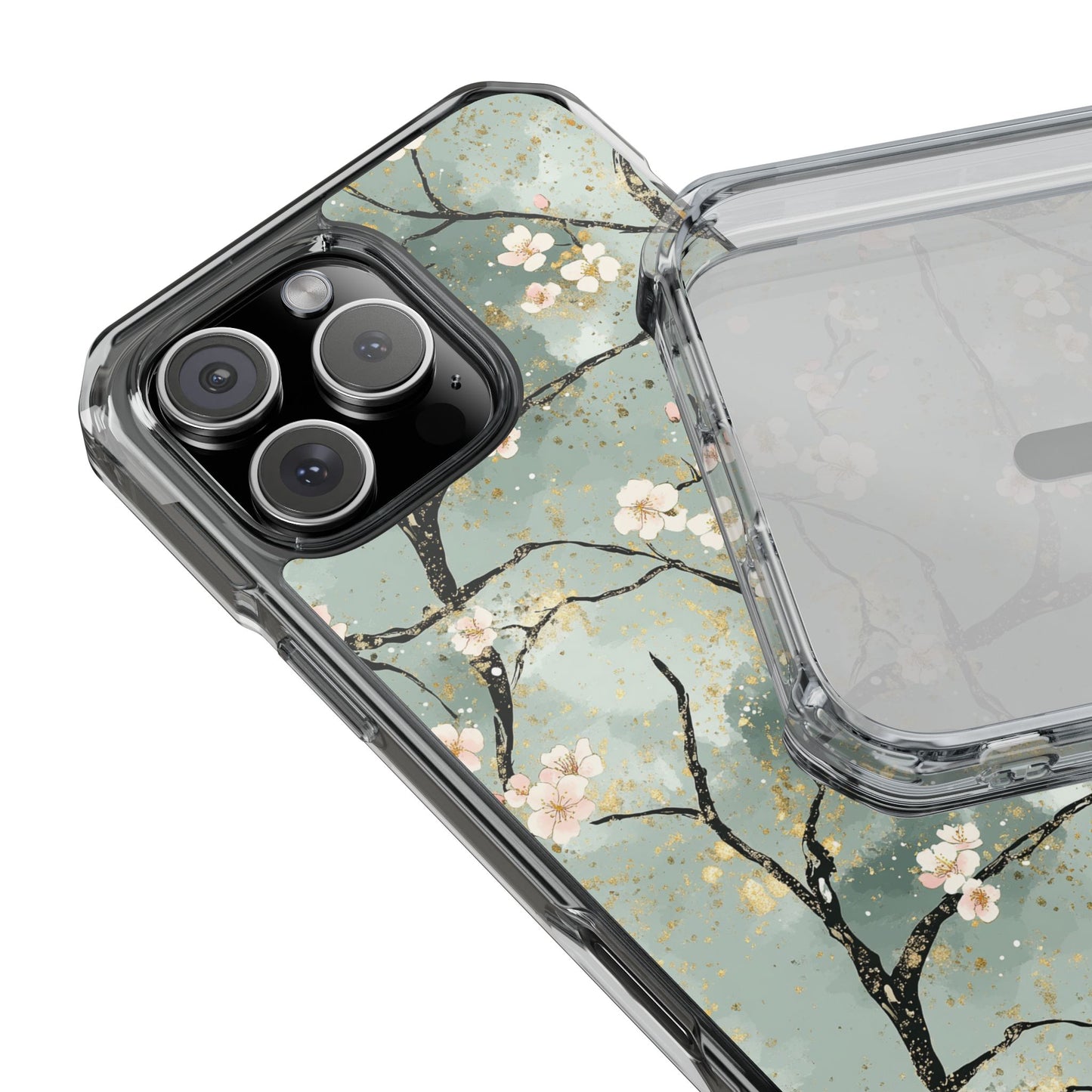 Floral Phone Case, Clear Impact Case, Nature Inspired Design