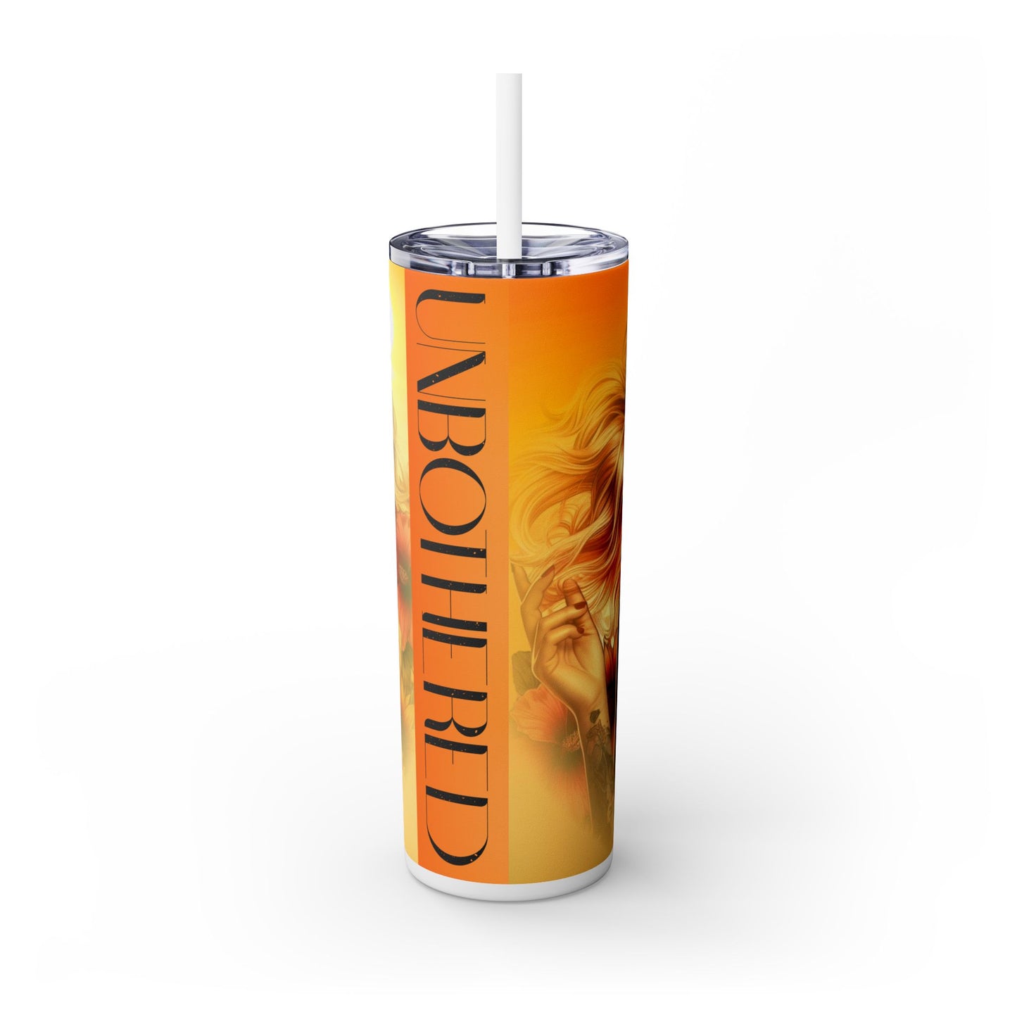 Bold Tattooed Beauty | Unbothered Skinny Tumbler with Straw, 20oz