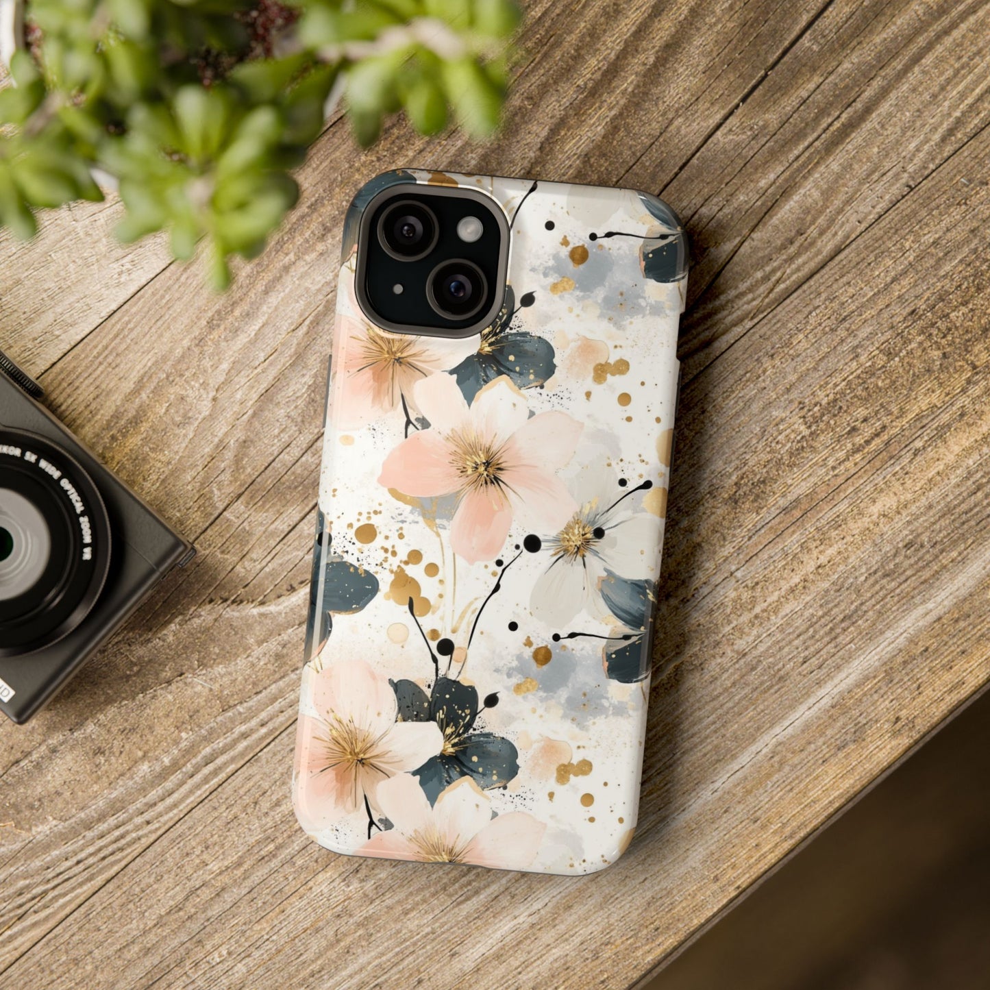 Flower Pattern Magnetic Tough Cases