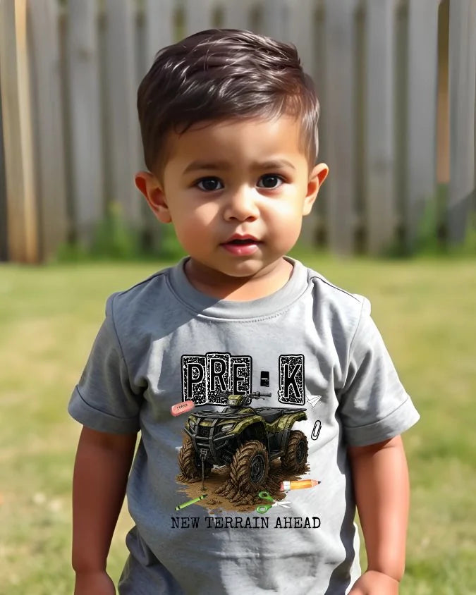 Boys ATV Back to School Shirt | Pre-K to 3rd Grade Mud Rider Tee