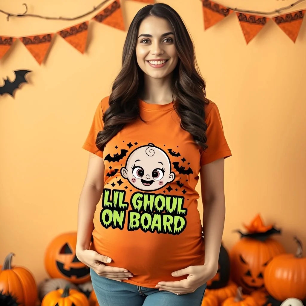Cute and funny maternity Halloween shirts and sweatshirts for pregnant moms