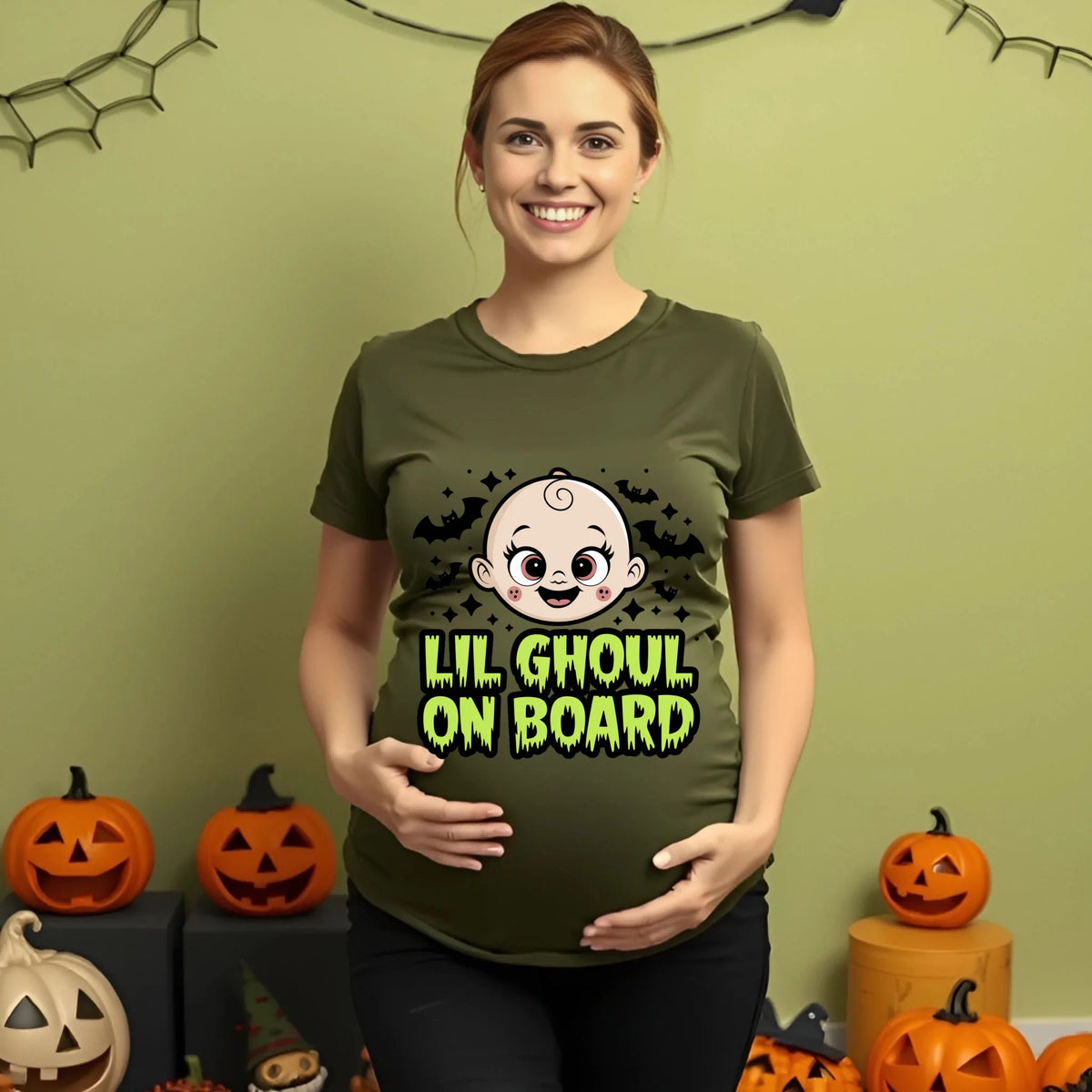 Cute and funny maternity Halloween shirts and sweatshirts for pregnant moms
