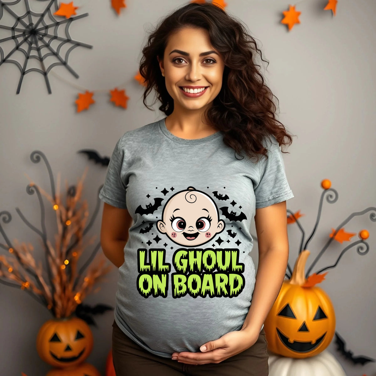 Cute and funny maternity Halloween shirts and sweatshirts for pregnant moms