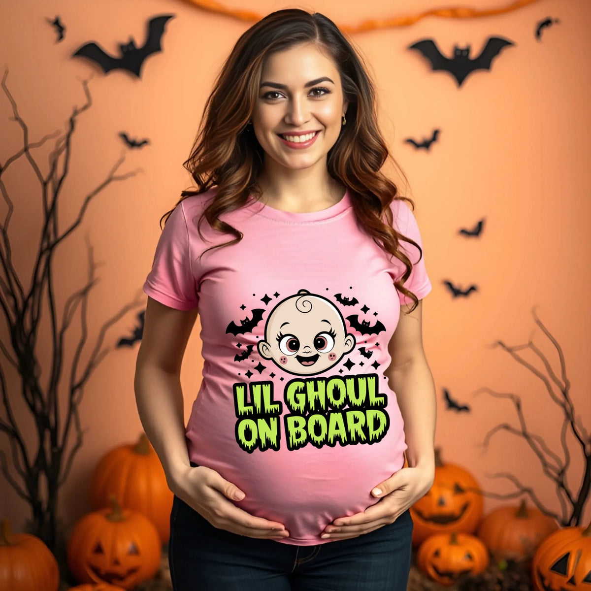 Cute and funny maternity Halloween shirts and sweatshirts for pregnant moms