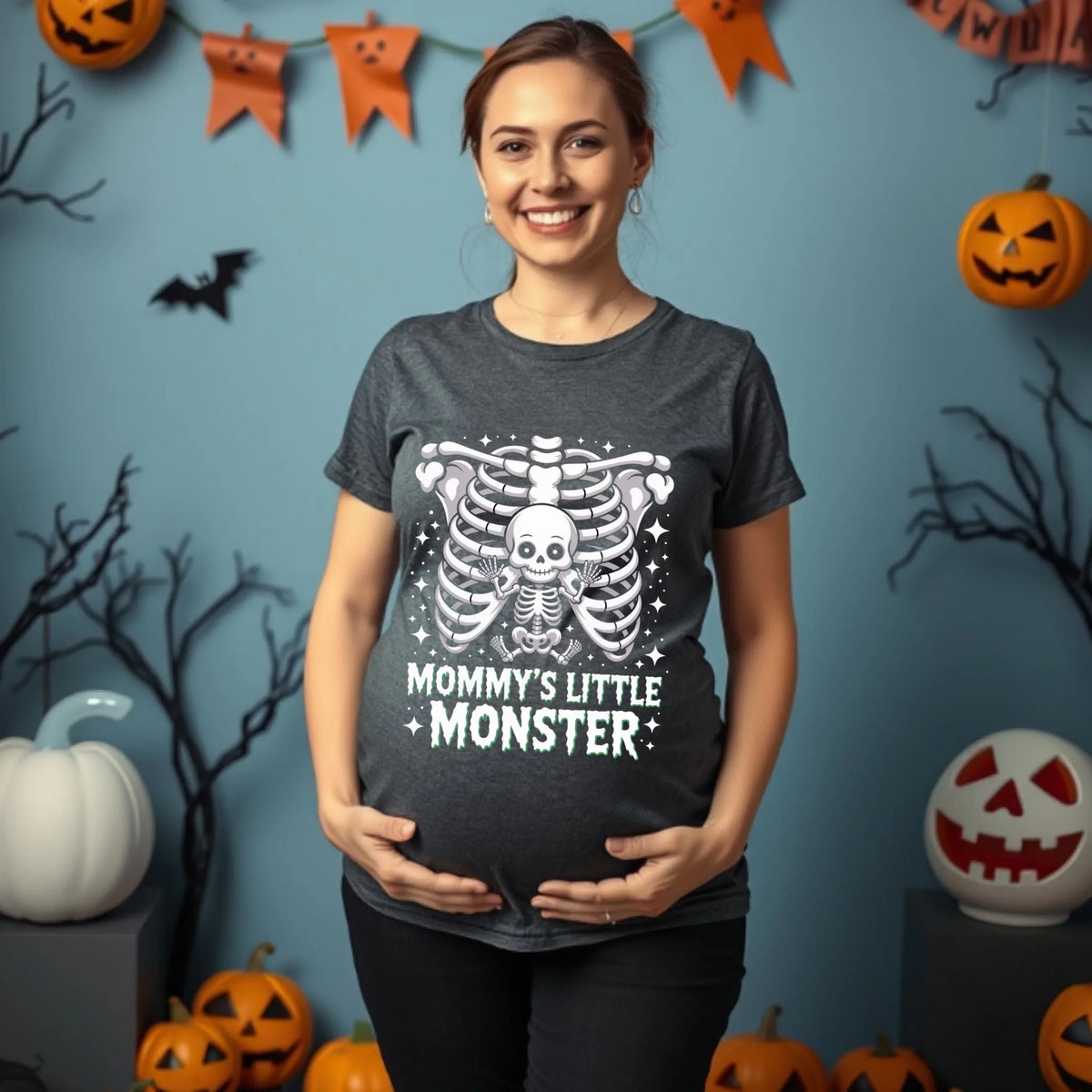 Spooky maternity Halloween shirts and sweatshirts for pregnant moms