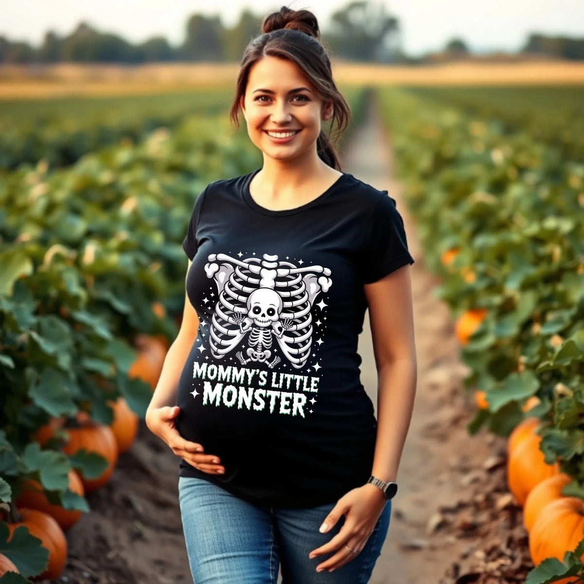 Spooky maternity Halloween shirts and sweatshirts for pregnant moms