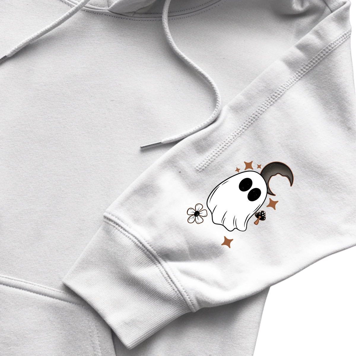 Personalized Mama Loves Her Boos ghost sleeve hoodie or crewneck