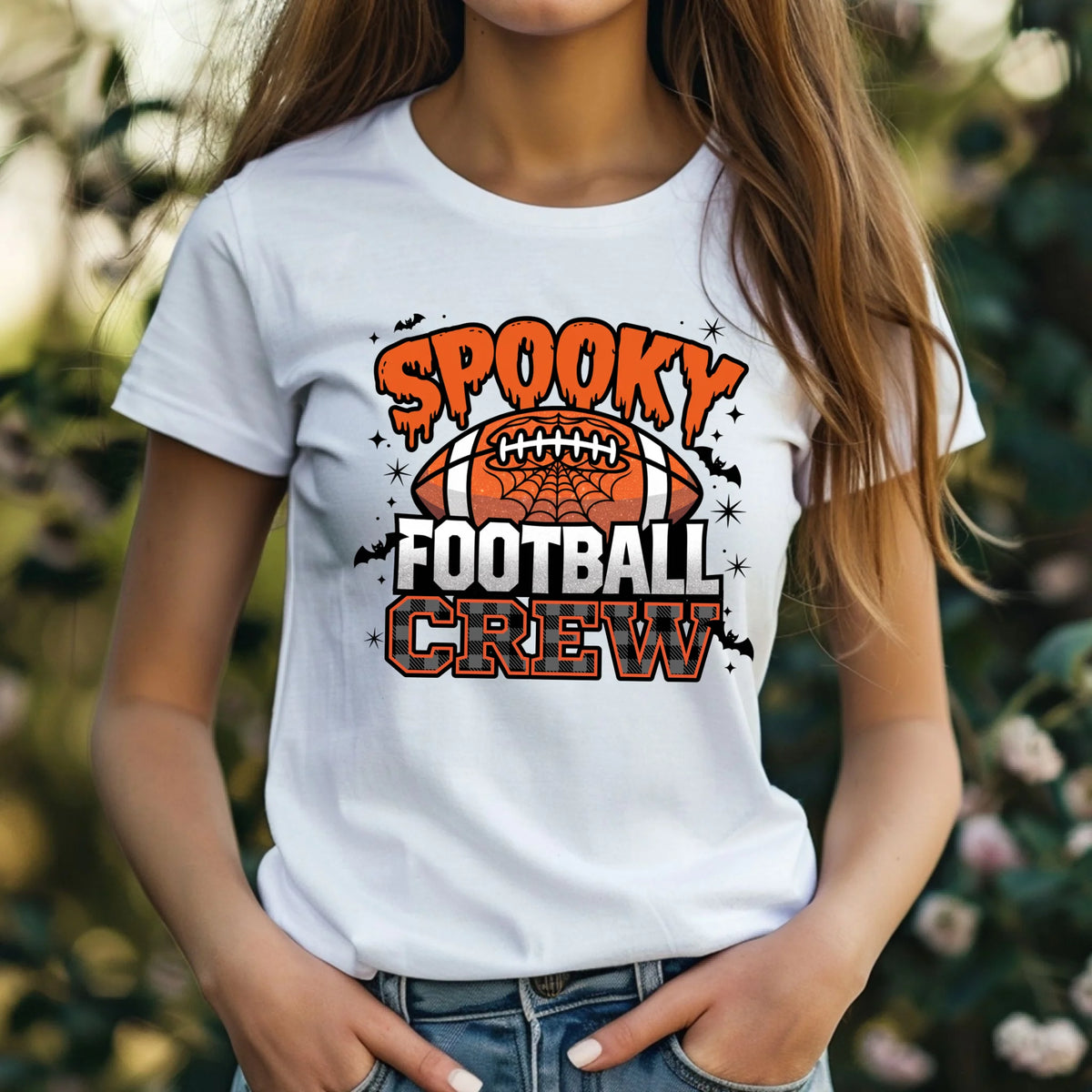 Spooky Football Family matching Halloween game day shirt