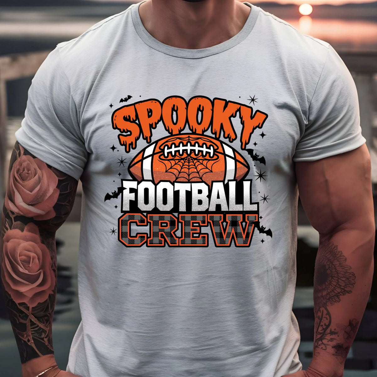 Spooky Football Family matching Halloween game day shirt