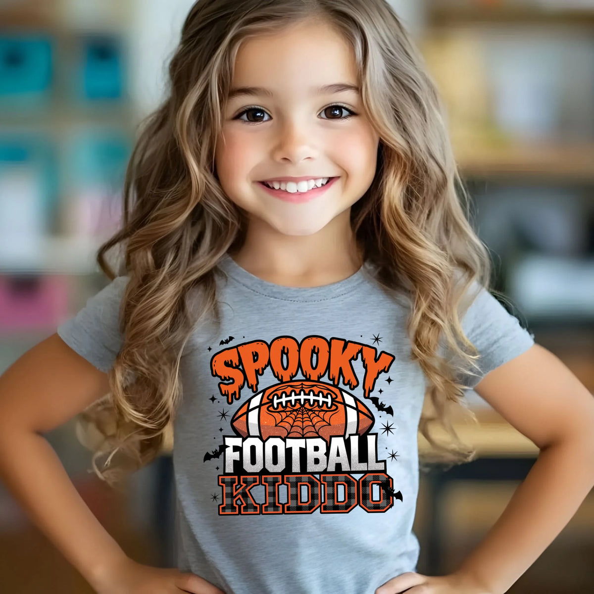 Spooky Football Family matching Halloween game day shirt