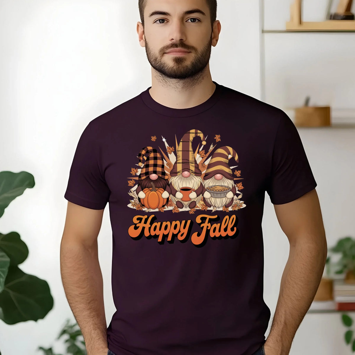 Happy Fall Gnome Squad autumn graphic shirt and crewneck