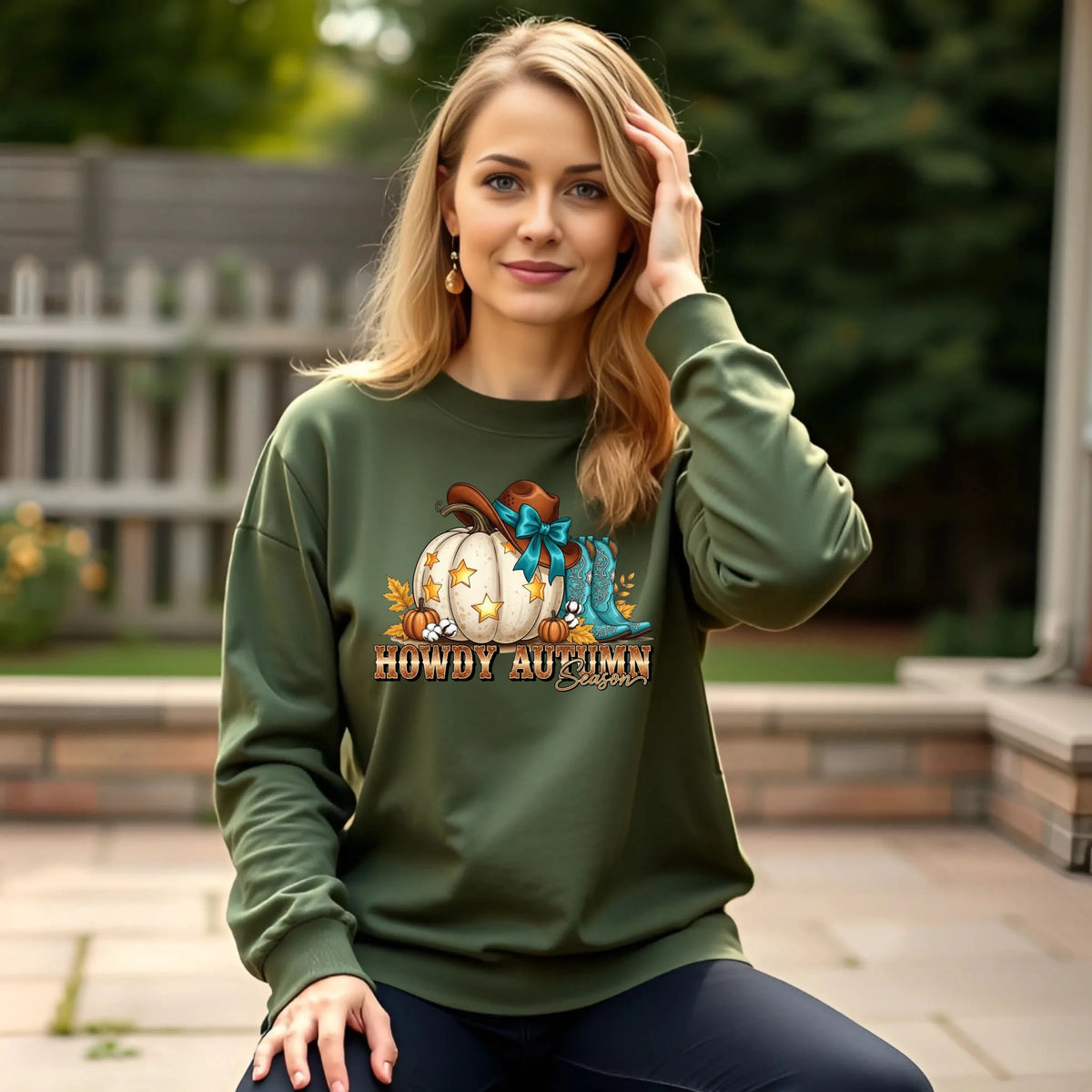 Howdy Autumn western fall graphic shirt and crewneck