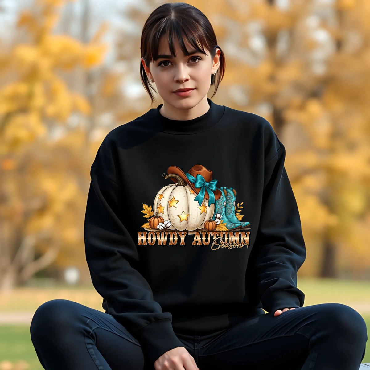 Howdy Autumn western fall graphic shirt and crewneck
