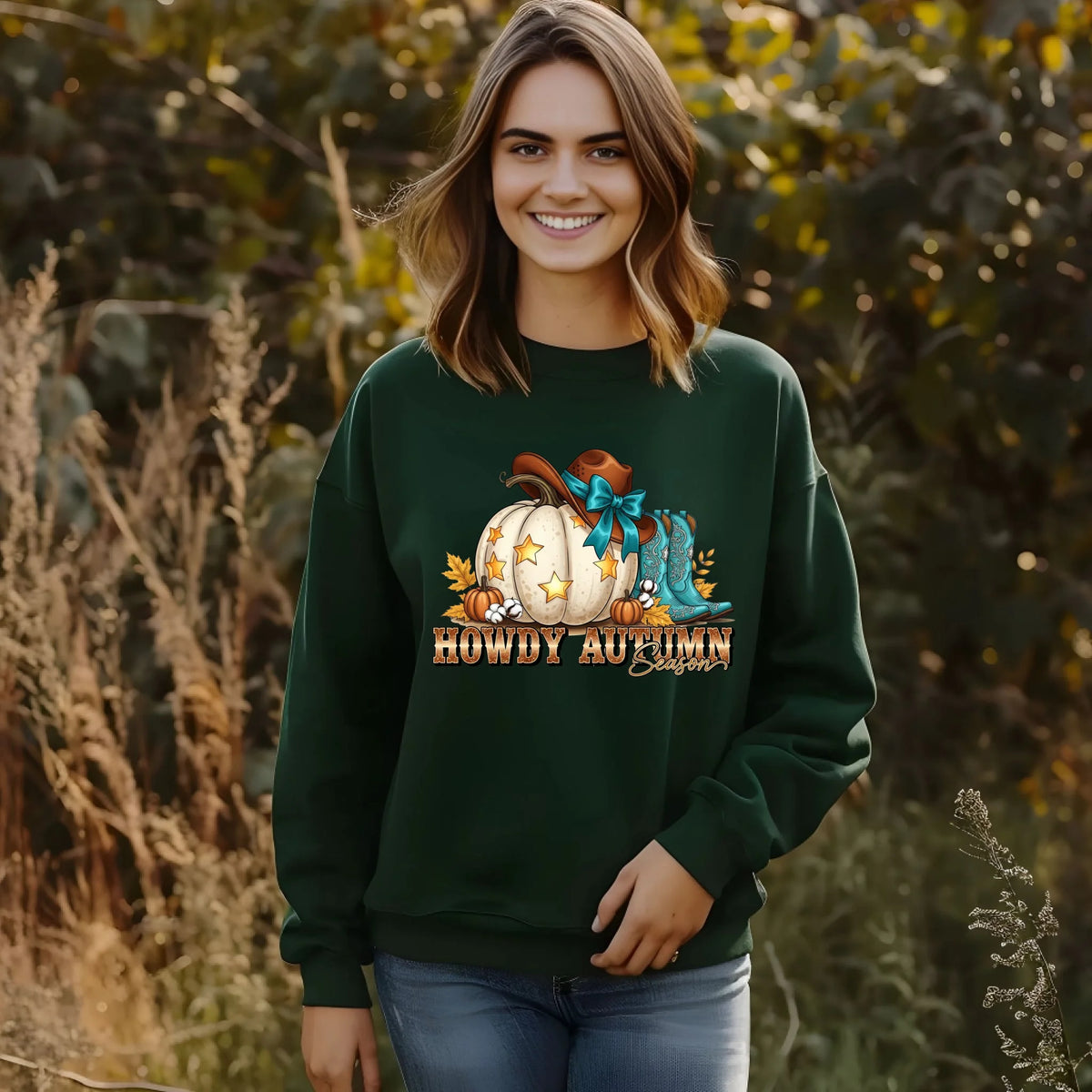 Howdy Autumn western fall graphic shirt and crewneck