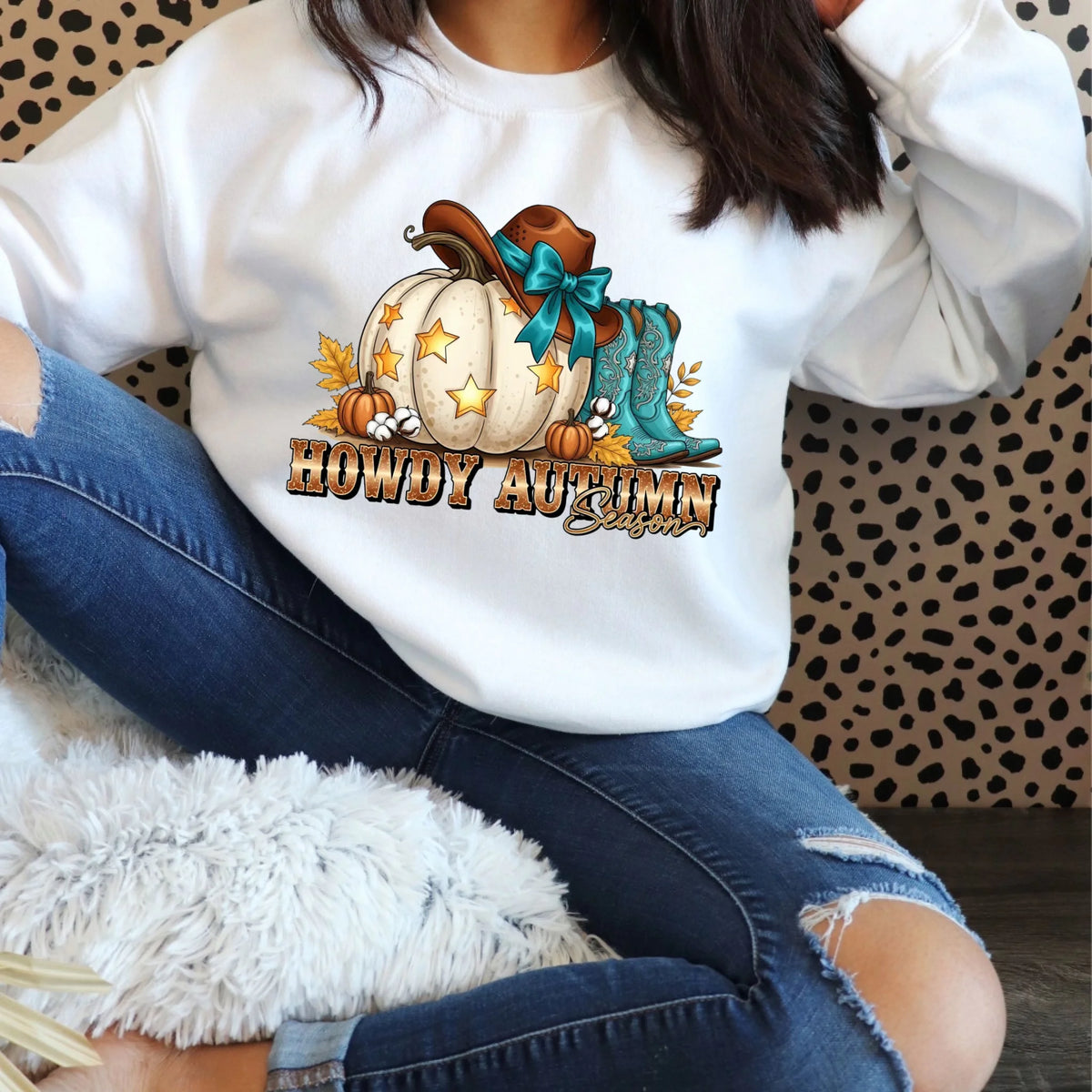 Howdy Autumn western fall graphic shirt and crewneck